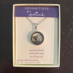 Faith necklace with angel + cross